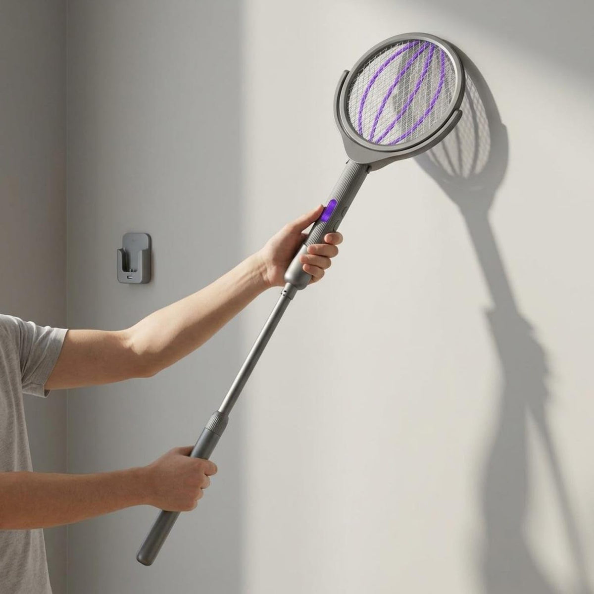 Foldable Electric Bug Swatter Racket