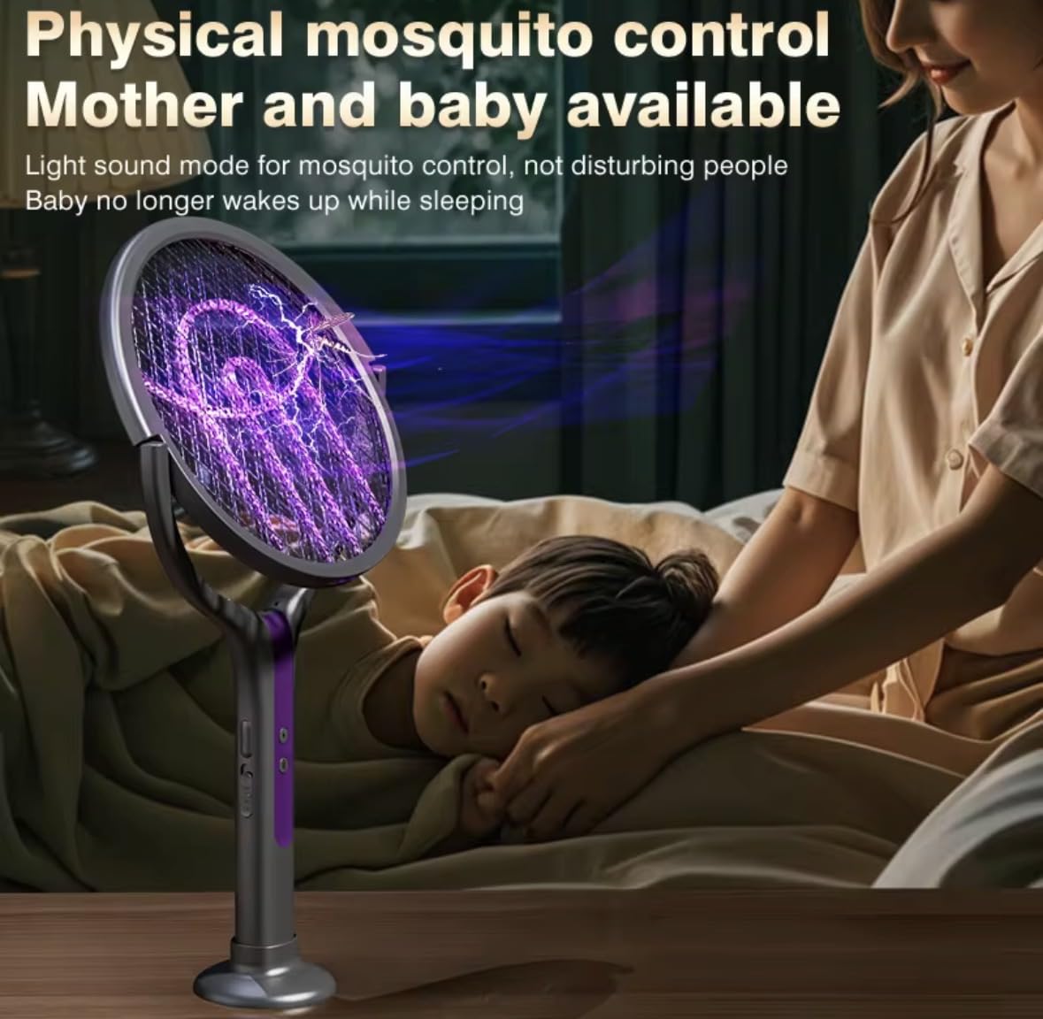 Foldable Electric Bug Swatter Racket