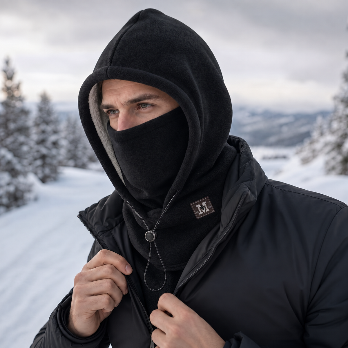 Fleece-Lined Adjustable Face-Covering Balaclava