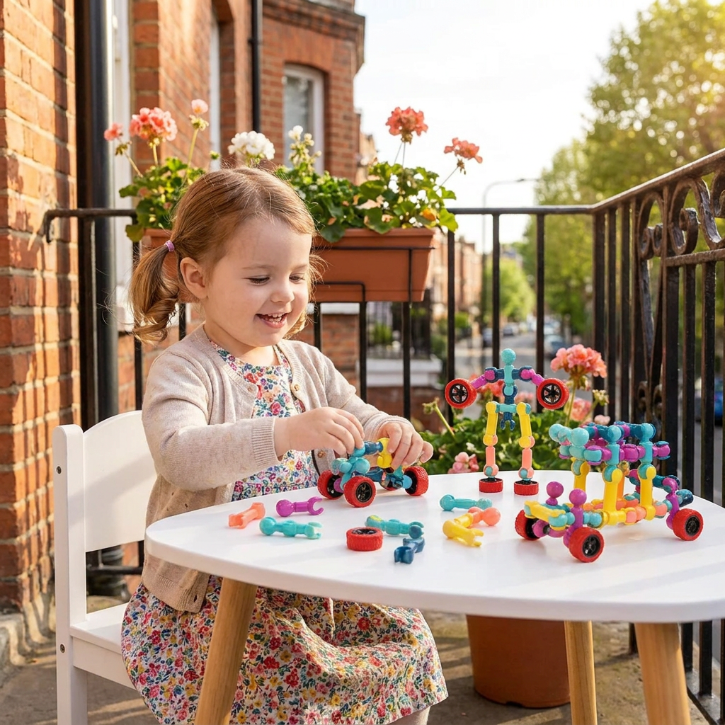 Educational DIY Building Set with Movable Joints