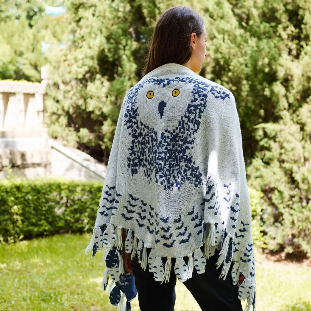 Thrives Outdoor | Owl Knitted Shawl