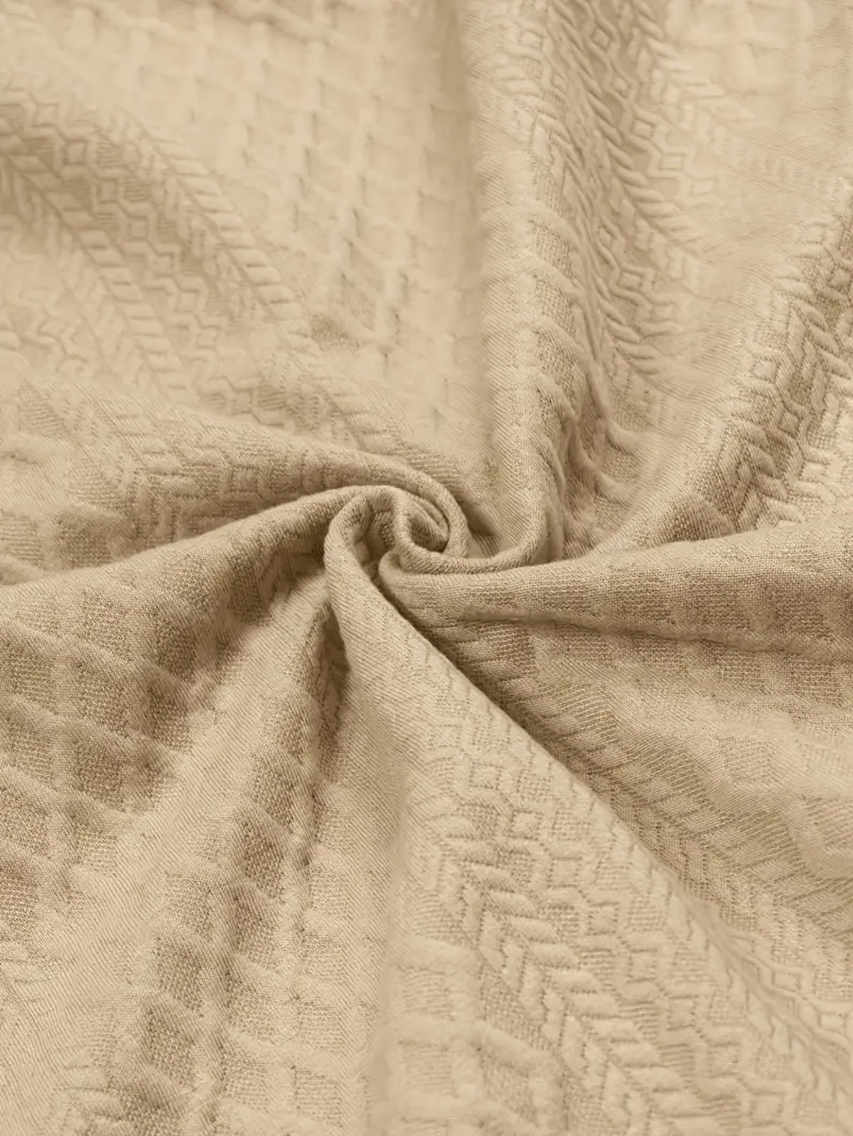 Textured Stand-Collar Pullover