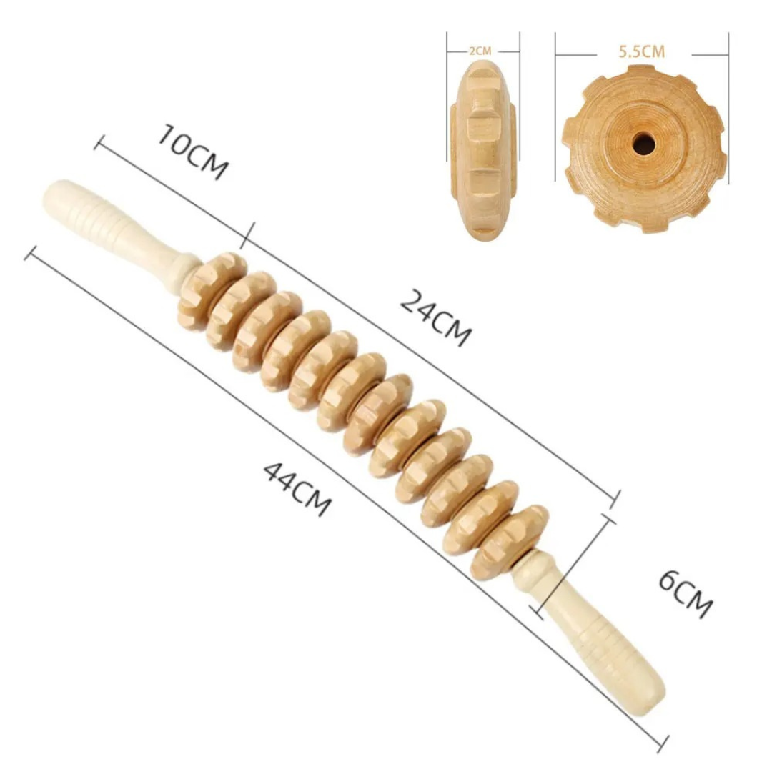 Thrives Outdoor | Silvoroam Curved Wood Body Roller