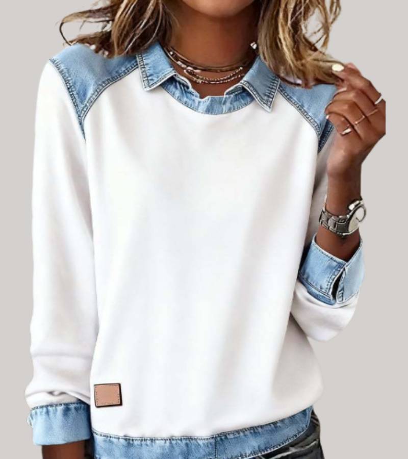 Comfortable Denim Sweater