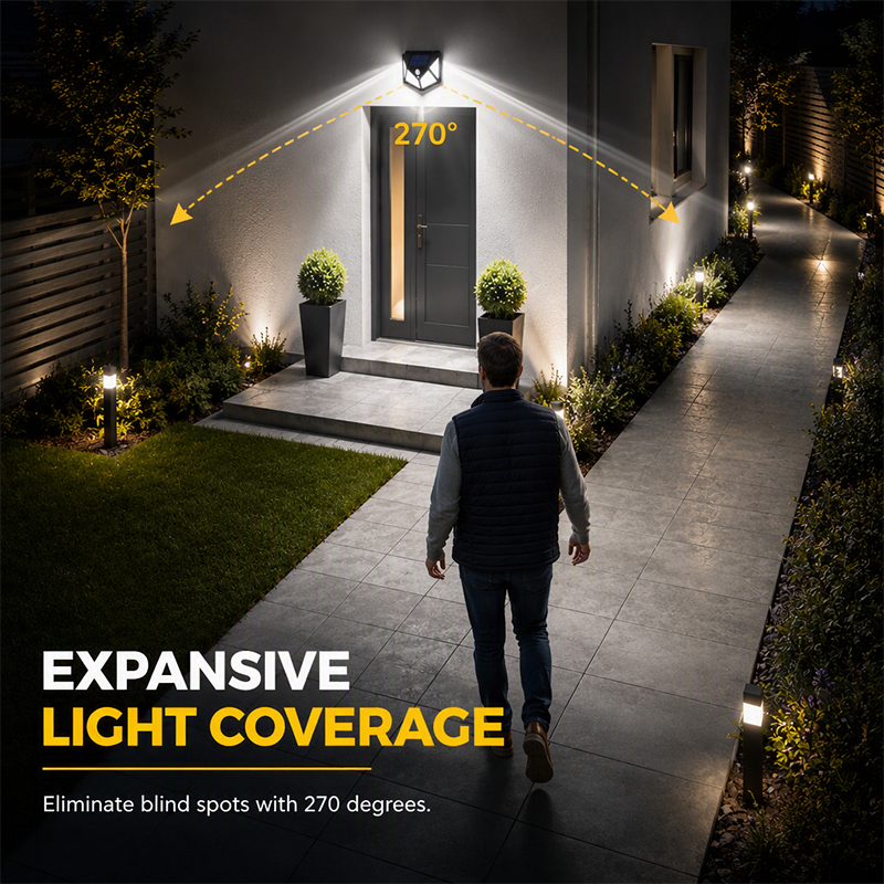 Motion Sensor Solar Lights – Bright Outdoor Lighting, Light Up Paths, Gardens & Driveways Automatically