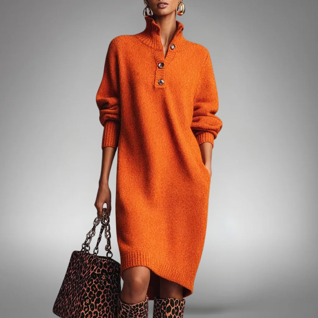 Sophisticated High Neck Dress