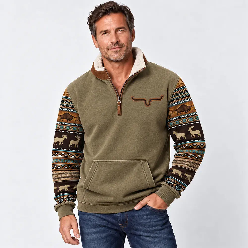 Modern Men's Long Sleeve T-Shirt with 3D Print for Autumn/Winter
