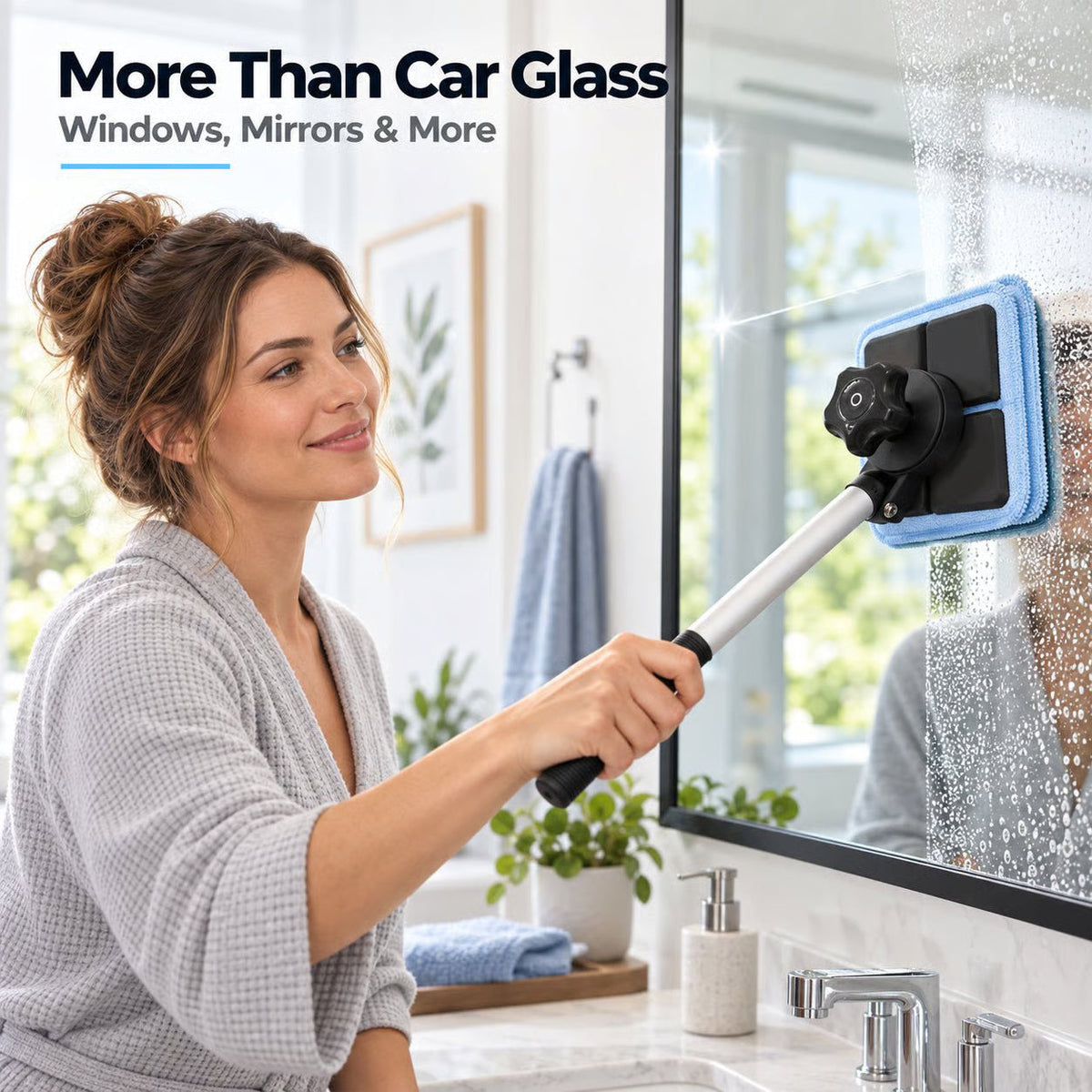 Magnetic Car Window Cleaner with Double-Sided Magnet