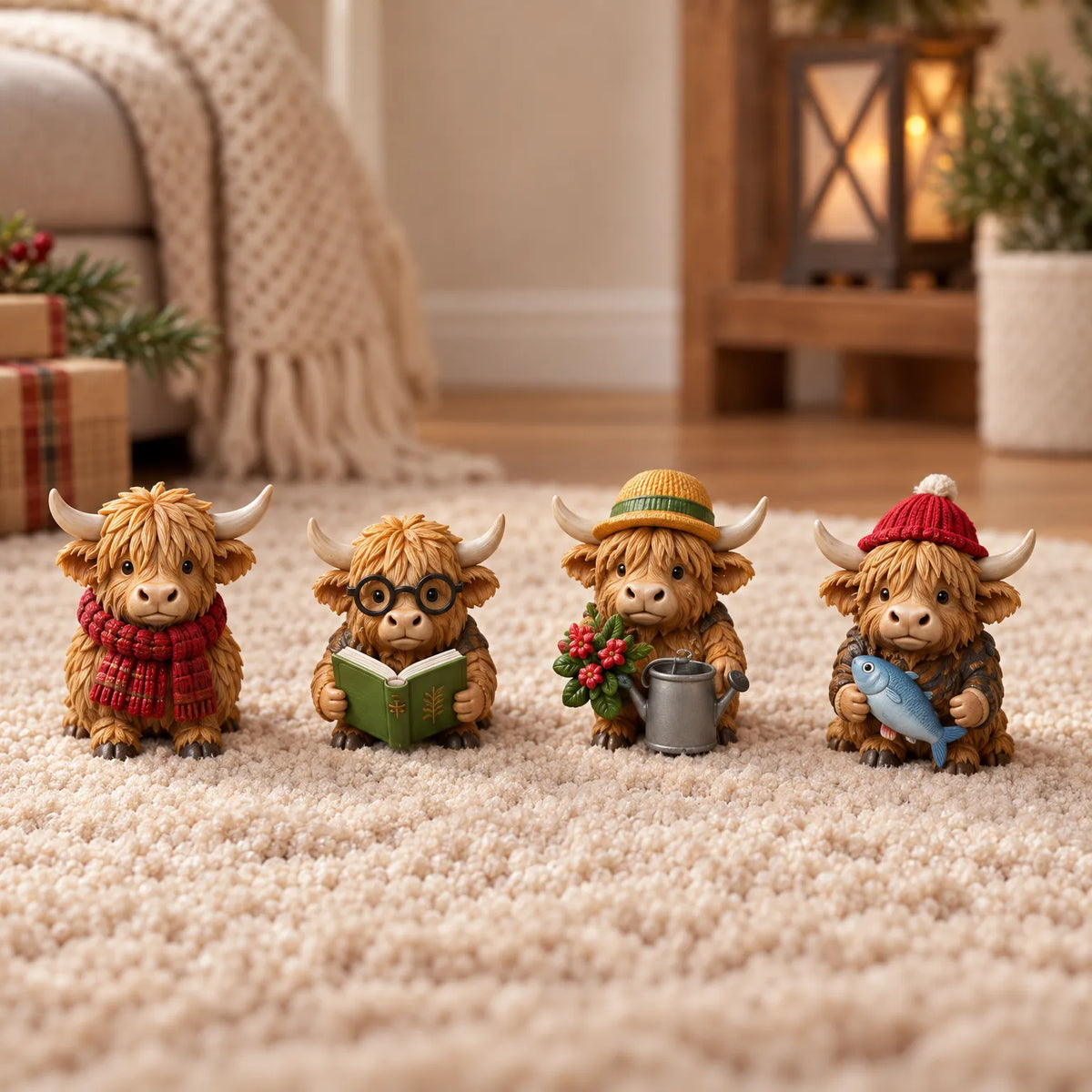 Advent Calendar | 24 Scottish Highland Cow Mini Figures