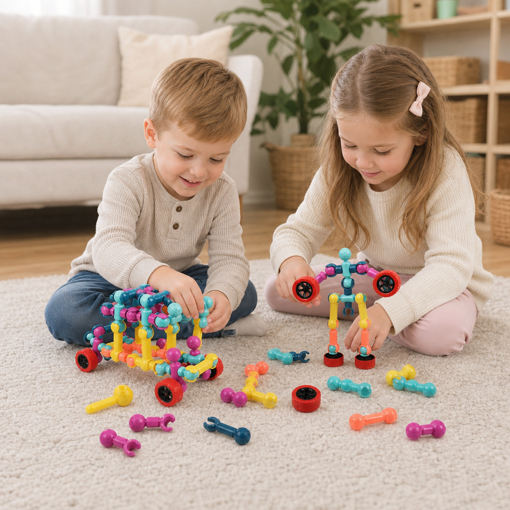 Educational DIY Building Set with Movable Joints