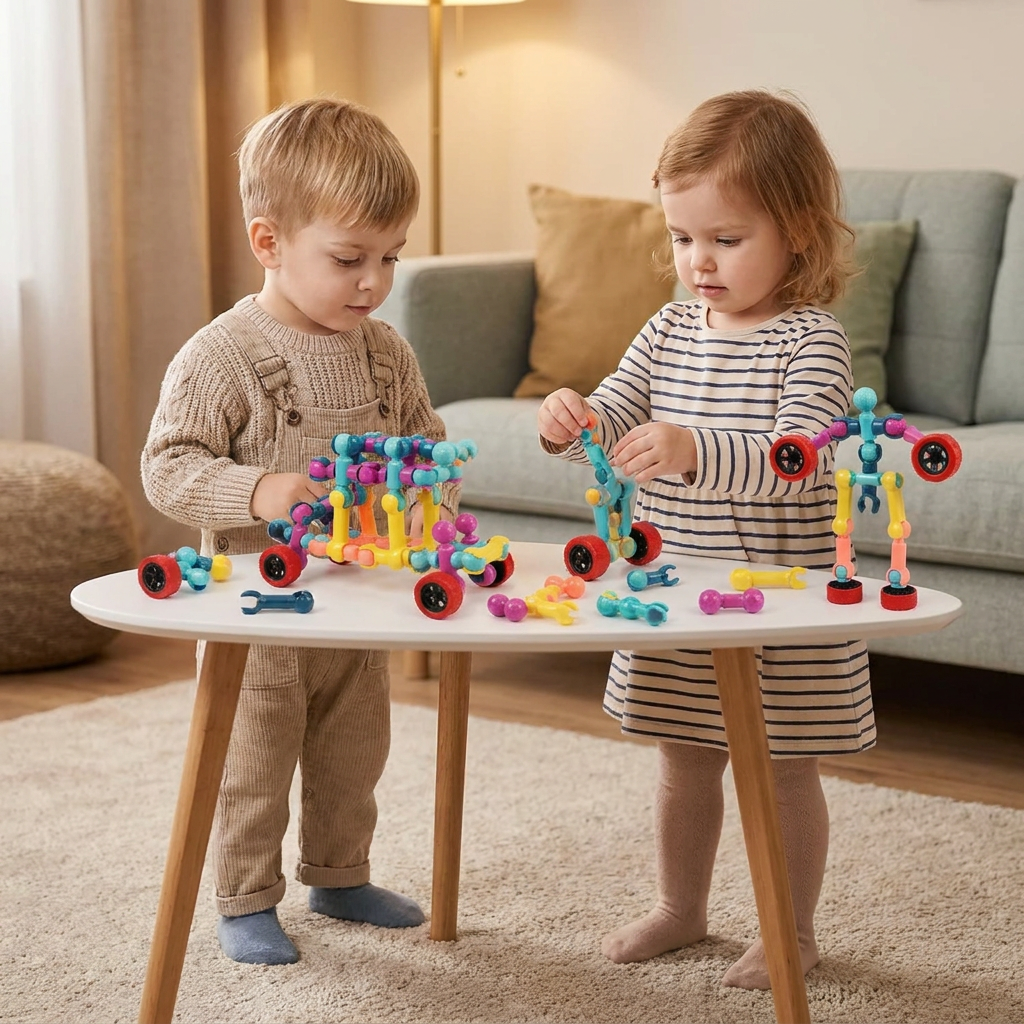 Educational DIY Construction Set with Movable Joints