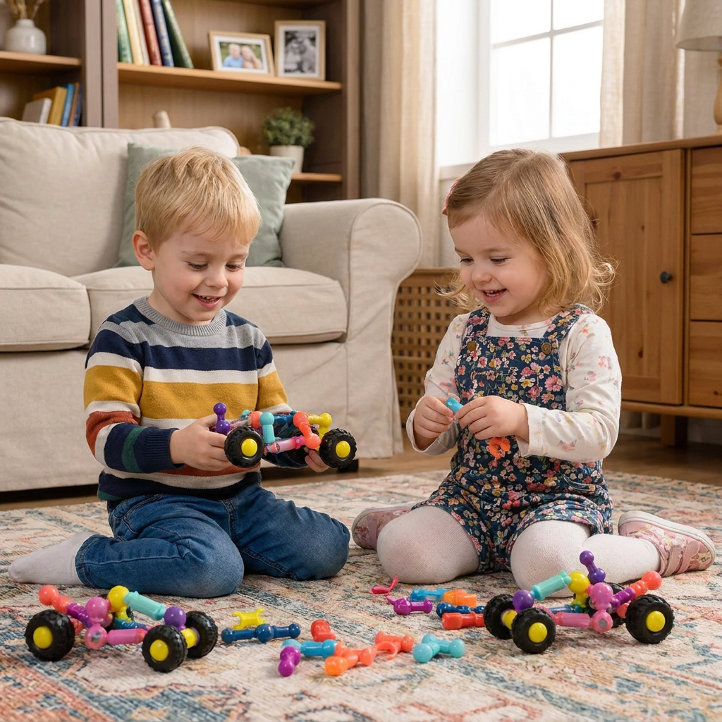 Educational DIY Construction Set with Movable Joints