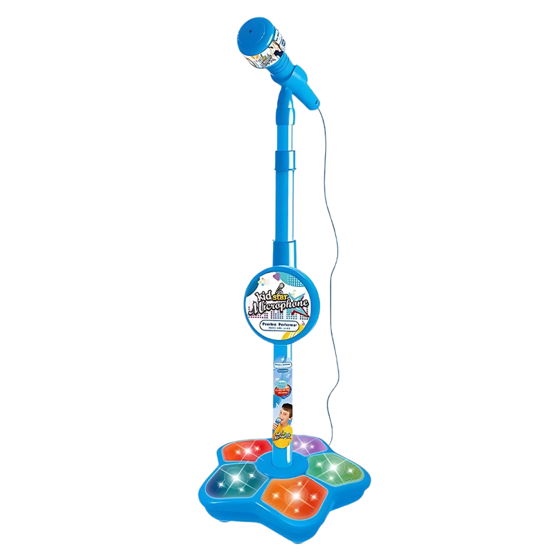 Adjustable Karaoke Microphone with Glowing Footlights