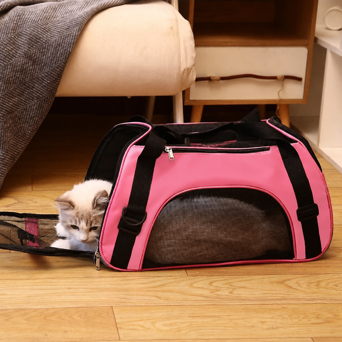 Thrives Outdoor | Petluxe Collapsible Mesh Pet Carrier Bag