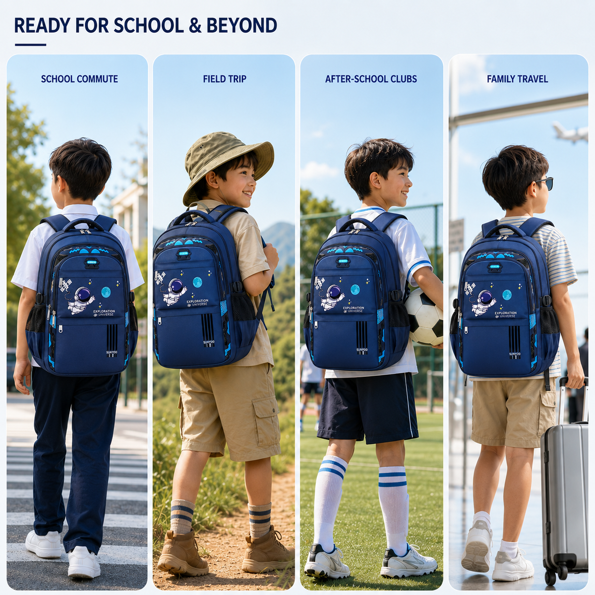 Thrives Outdoor | AstroVibe Waterproof Polyester School Backpack