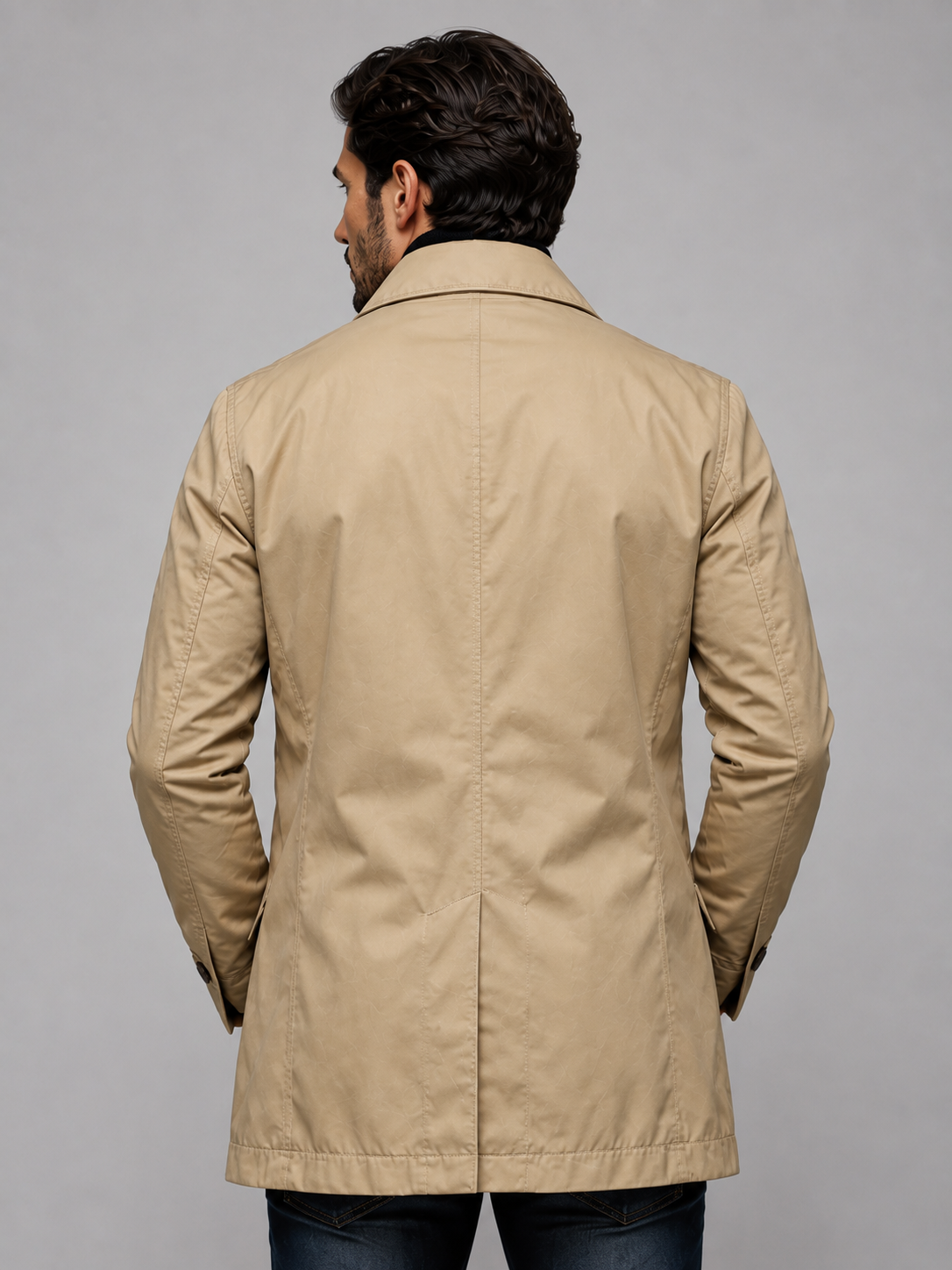 Men's Coat with Classic Cut and Elegant Silhouette