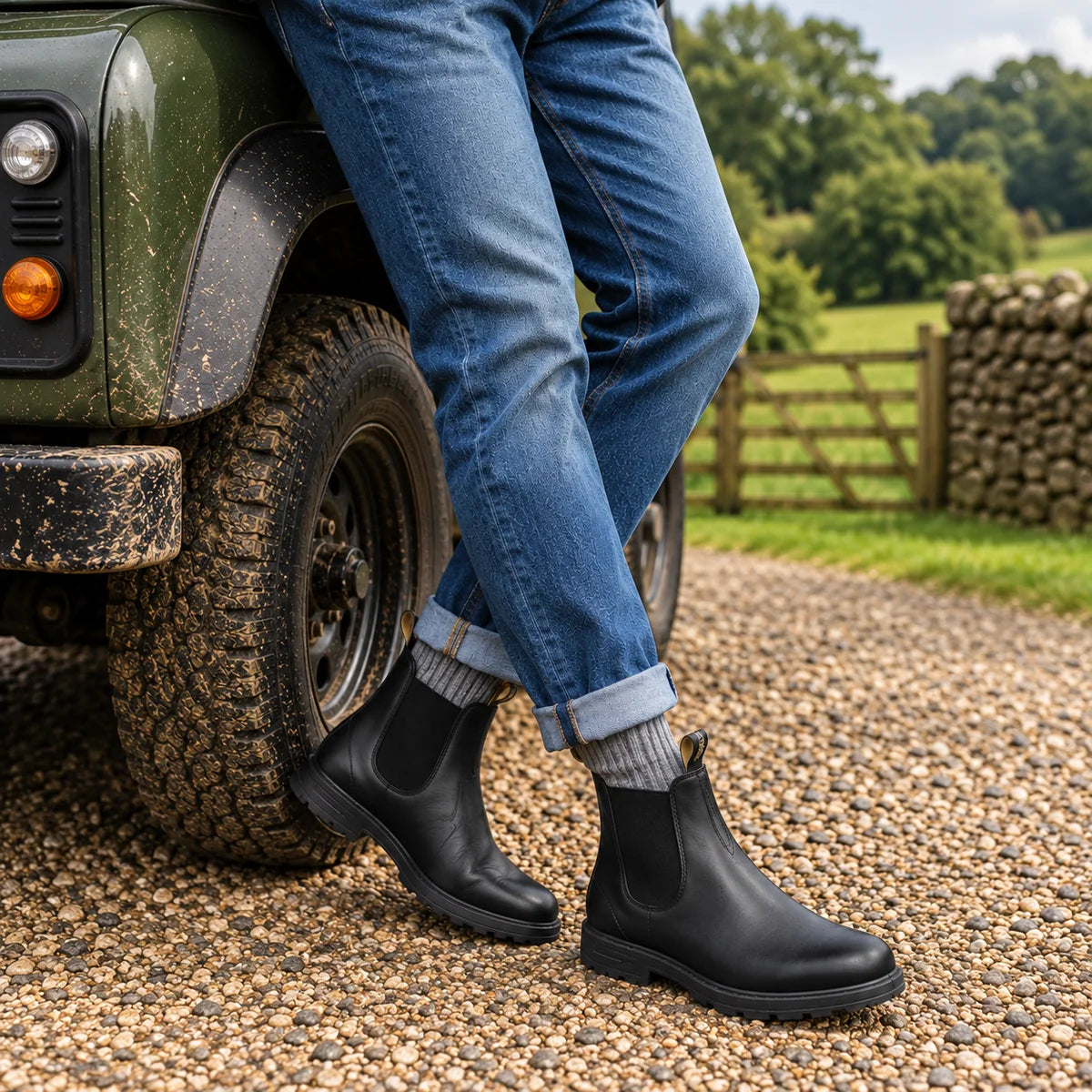 Thrives Outdoor | Comfortable Chelsea Slip-On Boots for Men