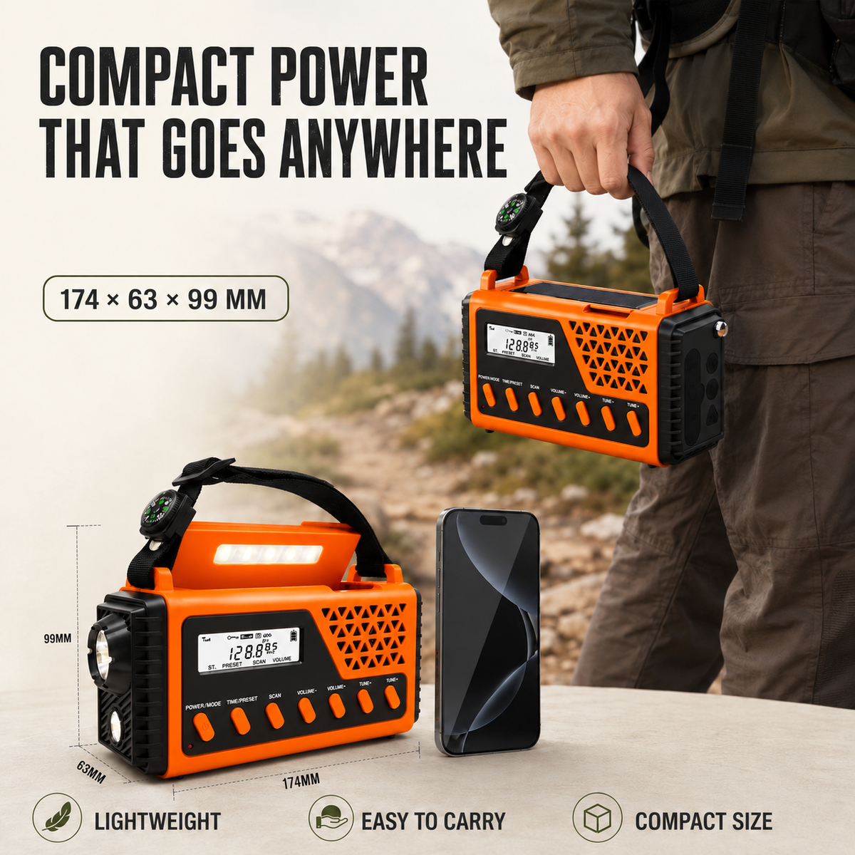 Thrives Outdoor | Crankoni Hand Crank Emergency Radio