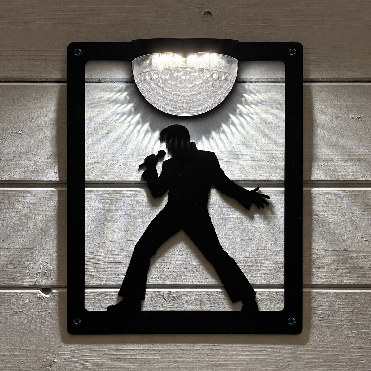 Elvis Solar Light Wall Plaque
