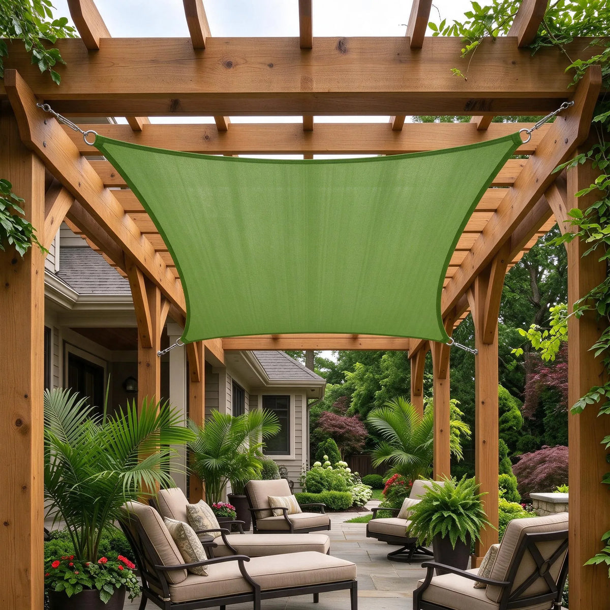 Exposed Outdoor Dining Comfort Patio Shade Sail