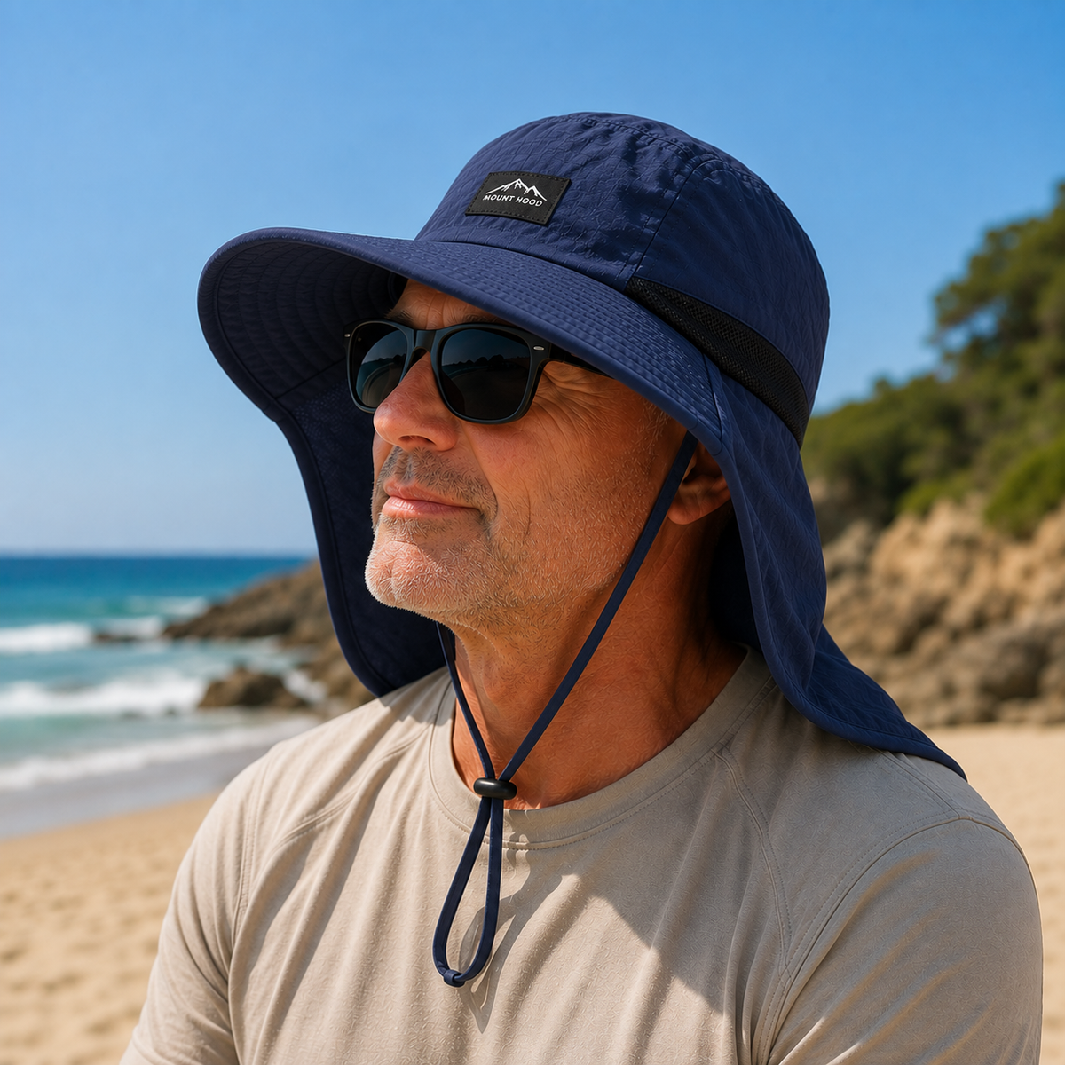 Hat For Hiking In The Sun | Sun Protection Hat With Neck Flap | UPF 50+