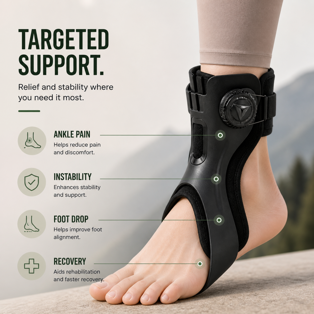 Thrives Outdoor | OrthoLift Adjustable Ankle Stabilising Brace