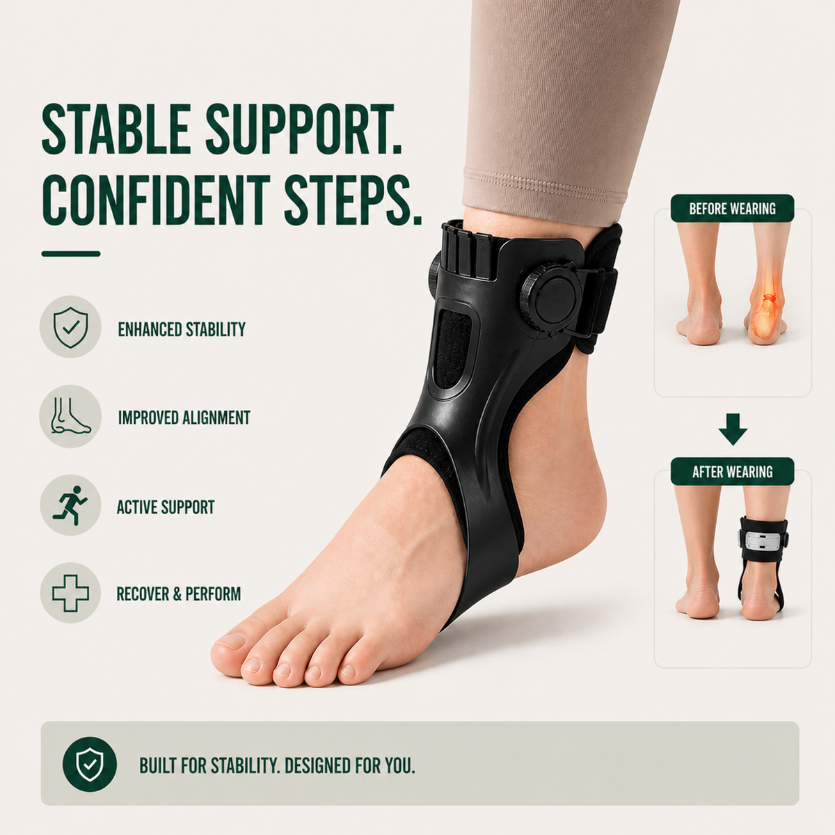 Thrives Outdoor | OrthoLift Adjustable Ankle Stabilising Brace