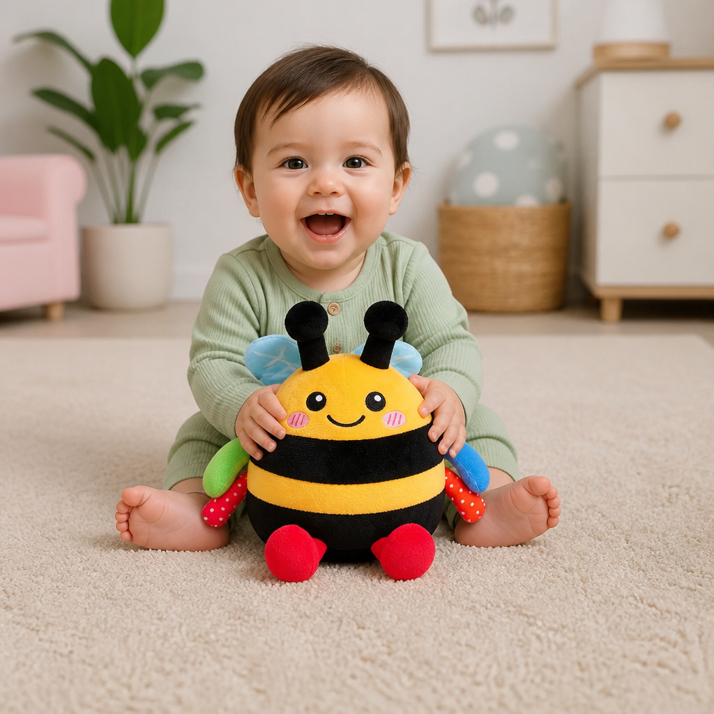 Interactive Musical Plush Bee for Tummy Time