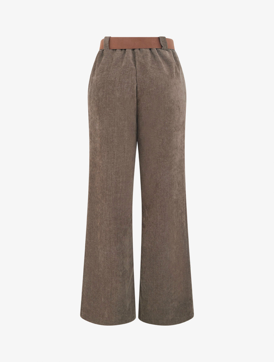 High-Waisted Corduroy Trousers
