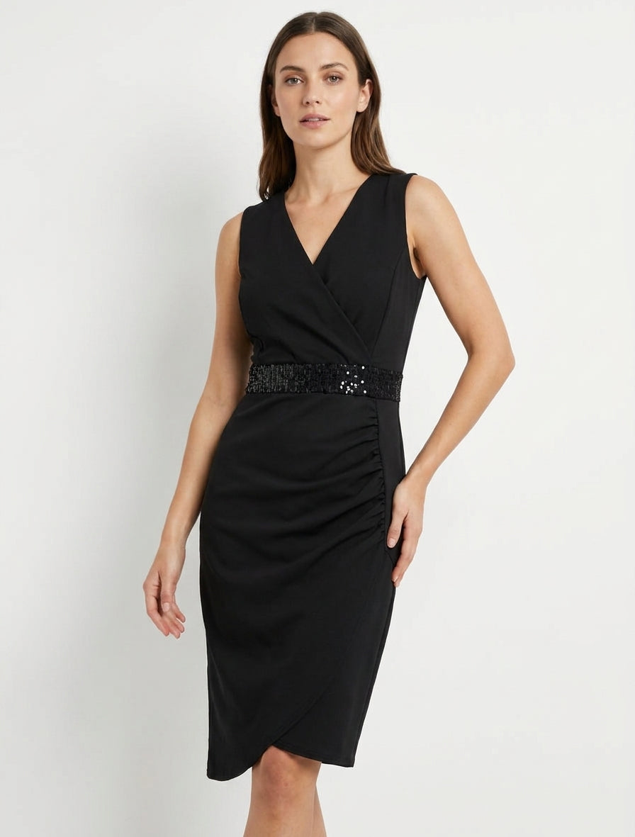 Sequin Wrap Dress