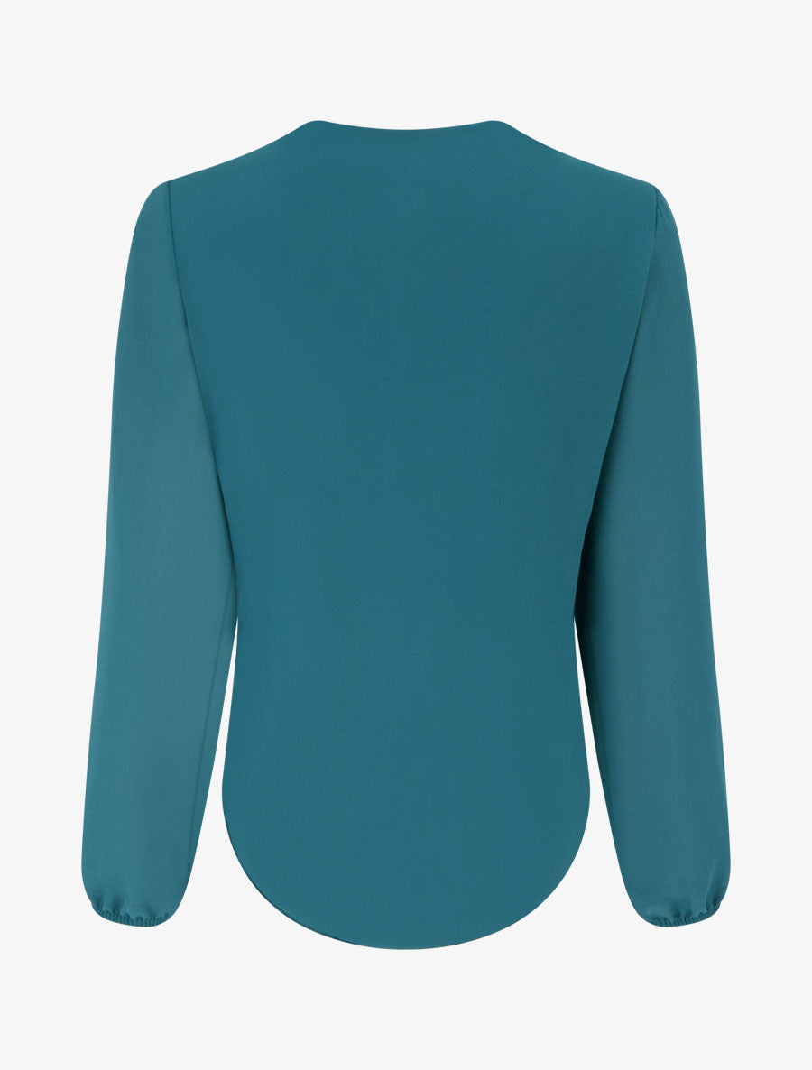 Balloon Top in Voile with Long Sleeves
