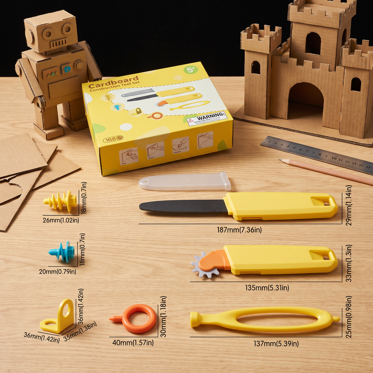 Kids Cardboard Construction Tool Kit