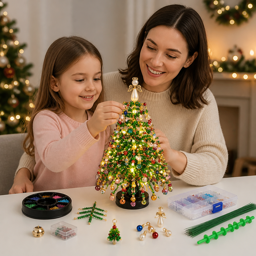 DIY Crystal Bead Christmas Tree Craft Kit