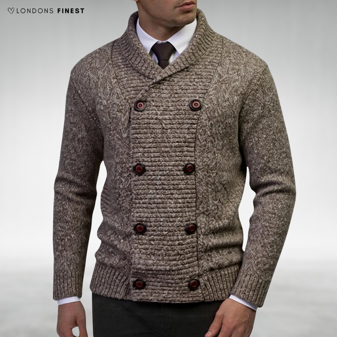 James Classic Double-Breasted Cardigan