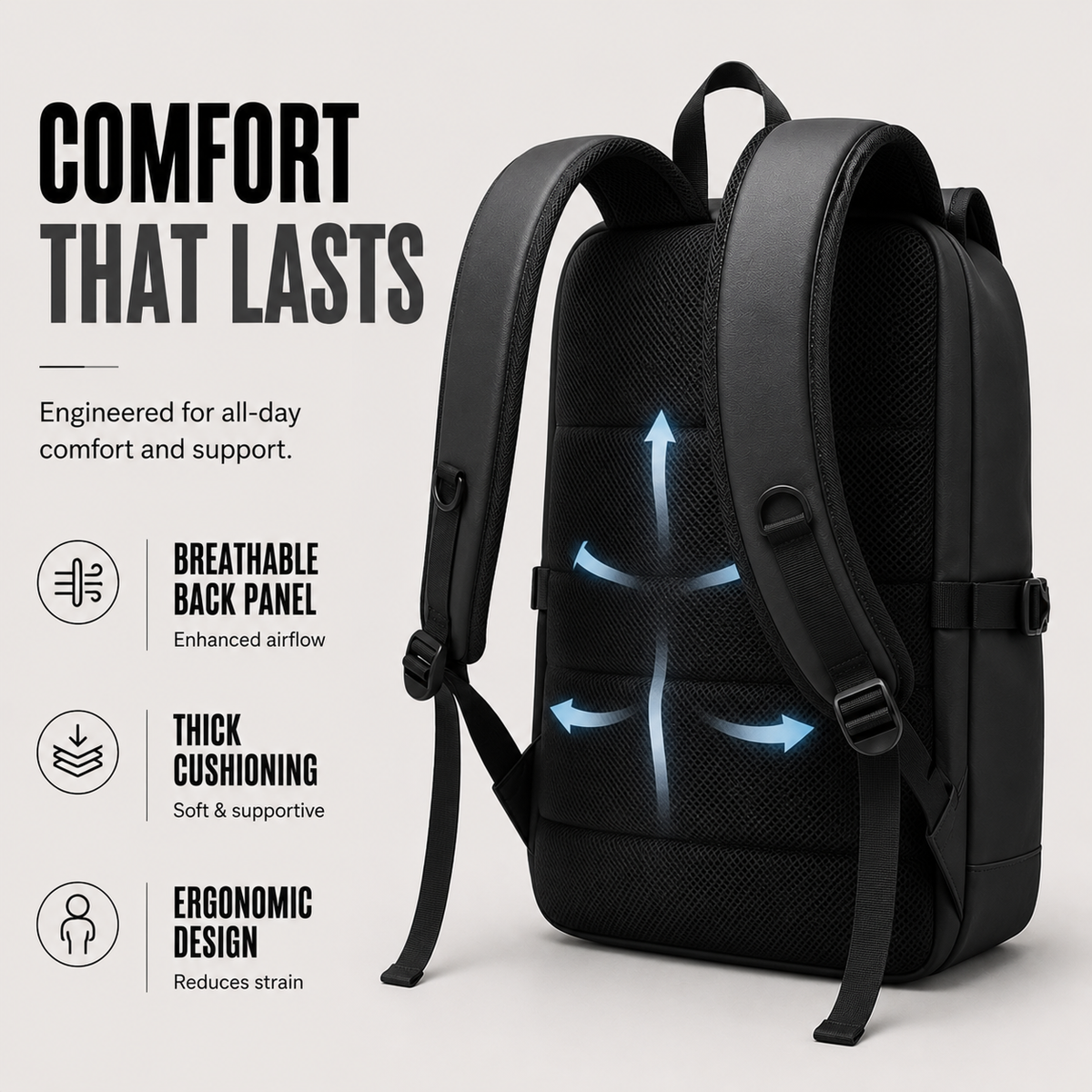 Thrives Outdoor | Large Capacity Commuter Backpack