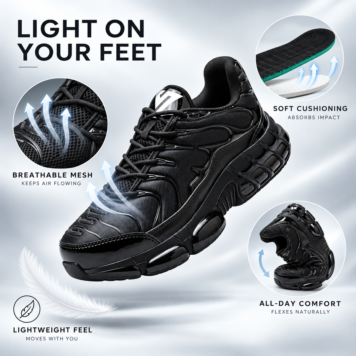 Low Profile Anti Fatigue Safety Sneakers