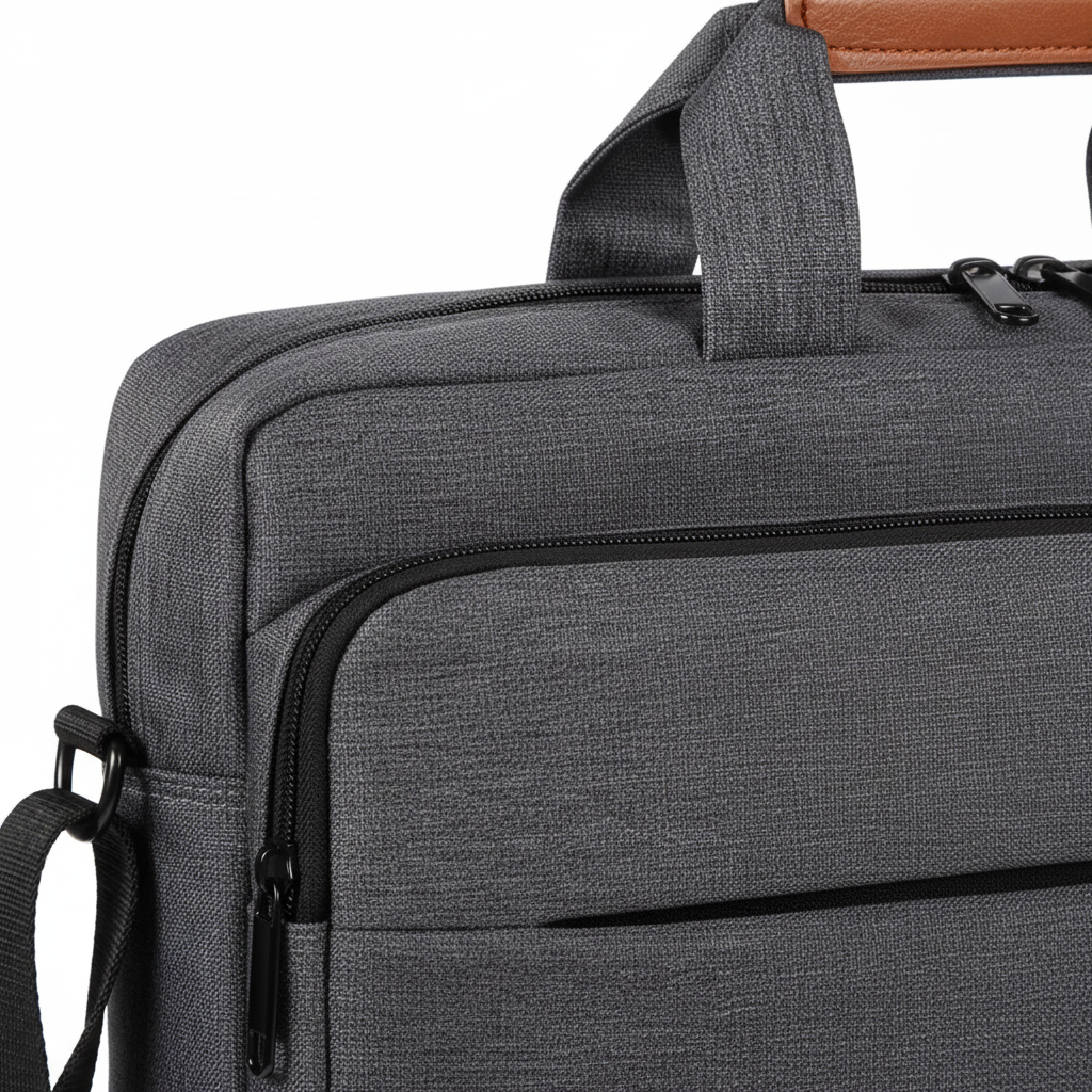 15.6-inch laptop briefcase with padded compartment and shoulder strap