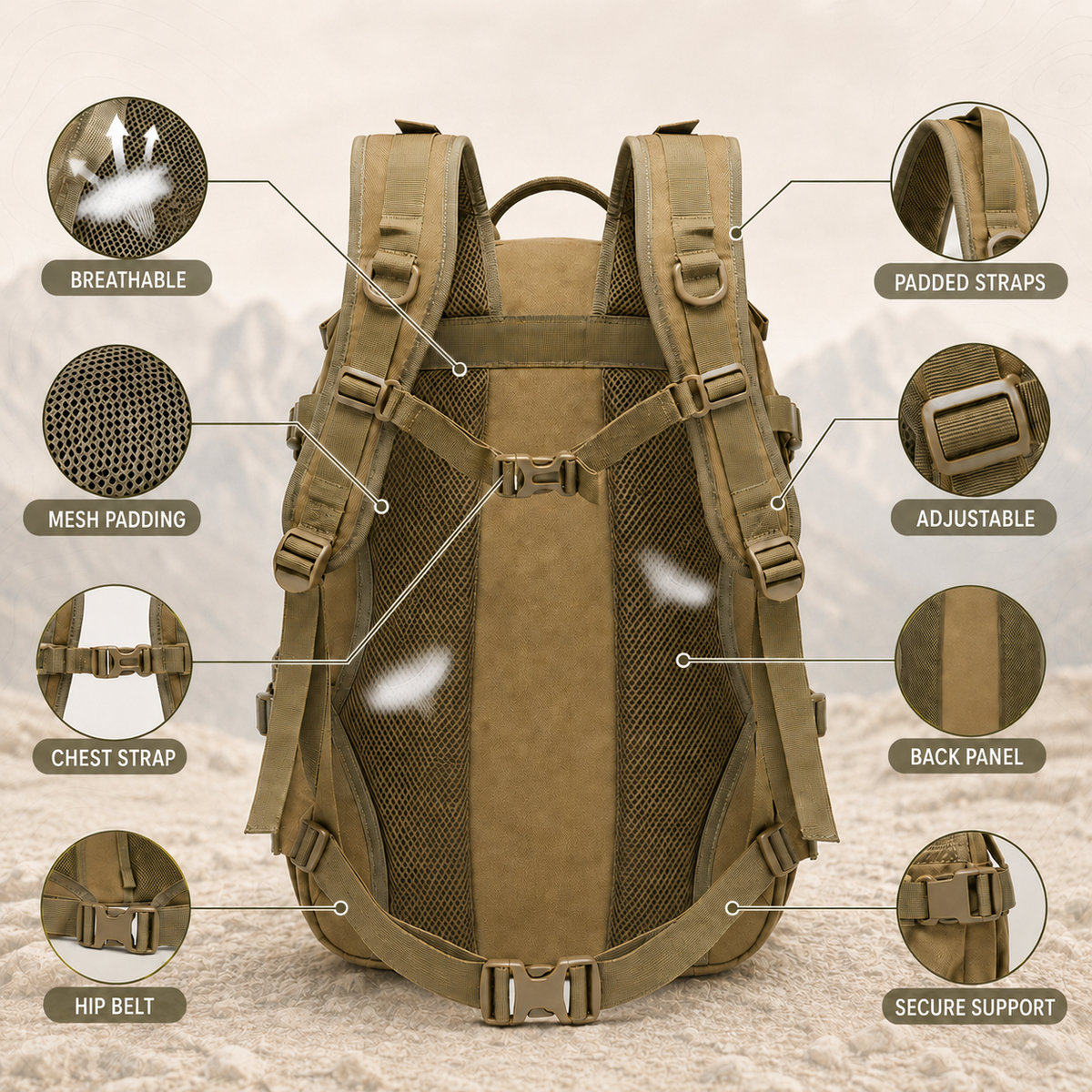 Thrives Outdoor | 40 Litre Tactical Backpack