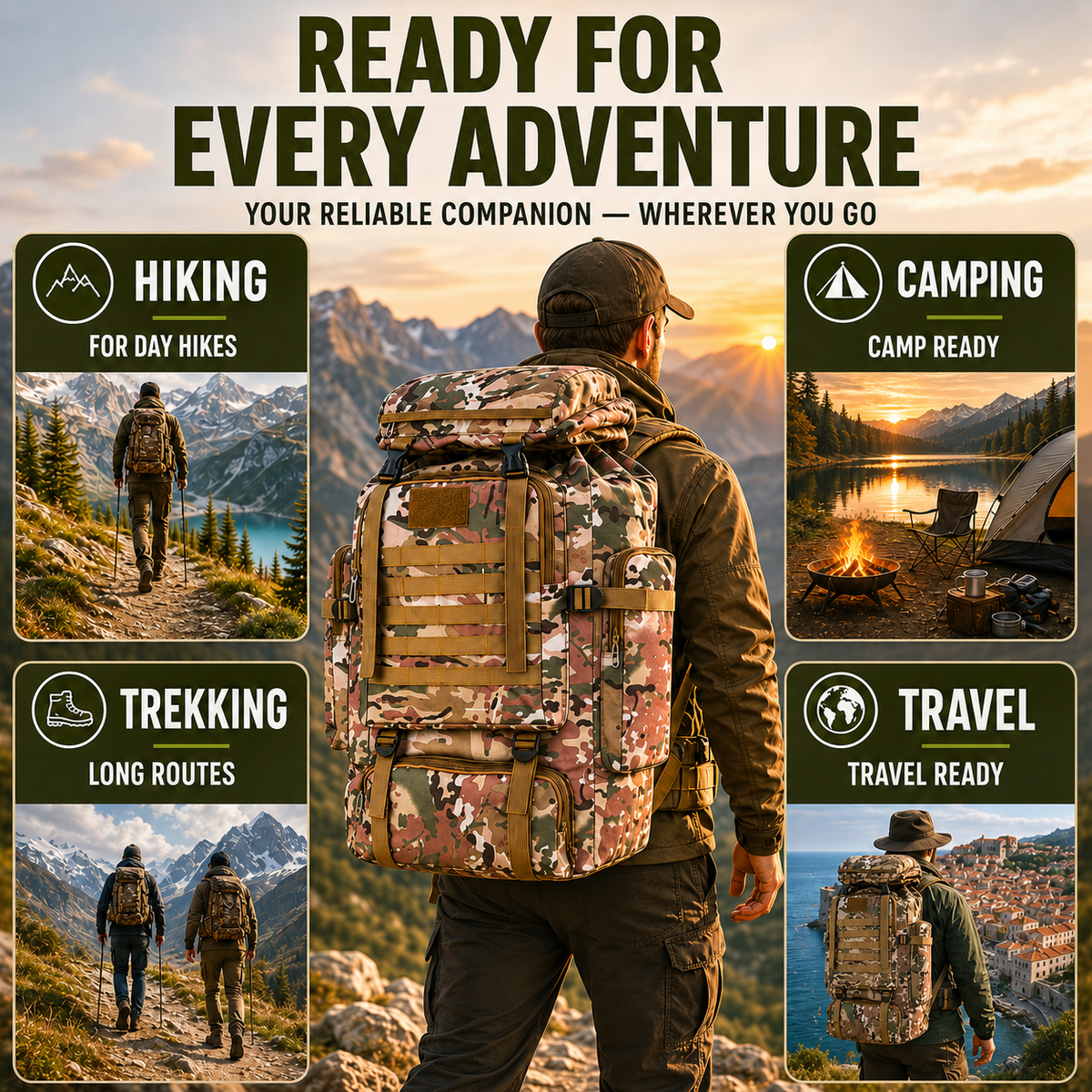 Thrives Outdoor | 80 Litre Trekking Backpack