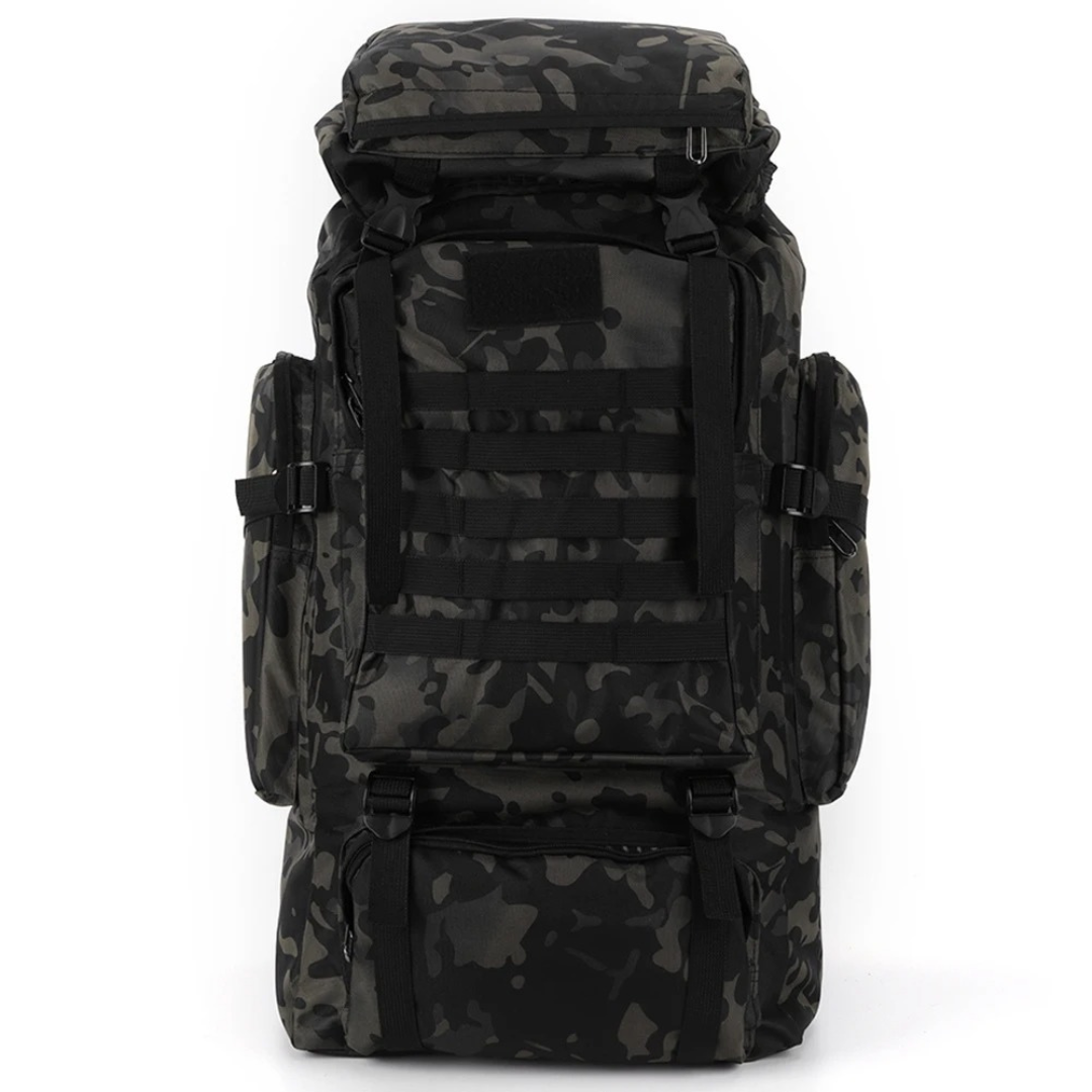 80 litre trekking backpack with MOLLE webbing and padded back