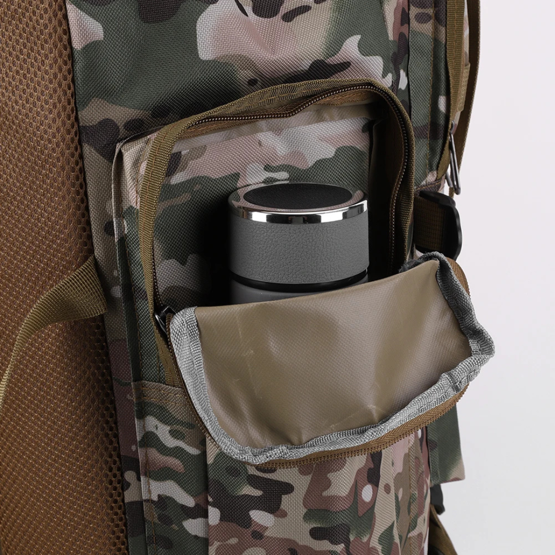 80 litre trekking backpack with MOLLE webbing and padded back