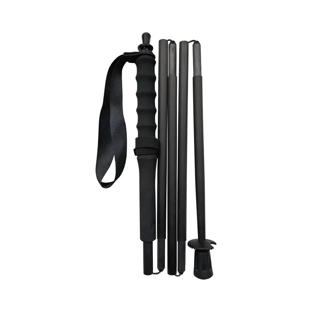 Ultralight carbon trekking poles with foldable five-segment design