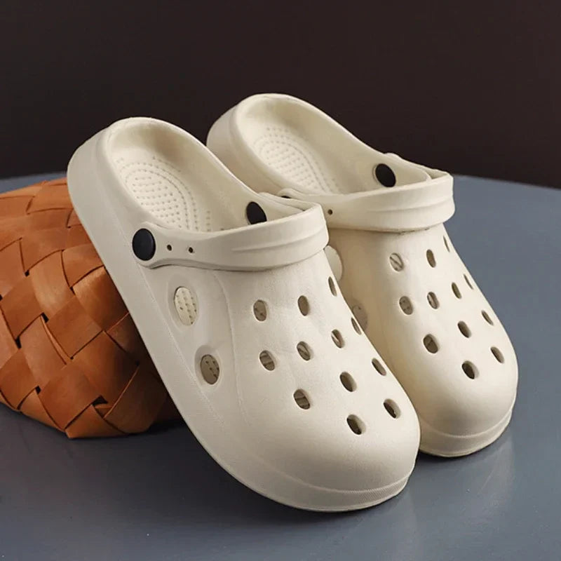 Garden clogs slip-on breathable wide toe box non-slip sole