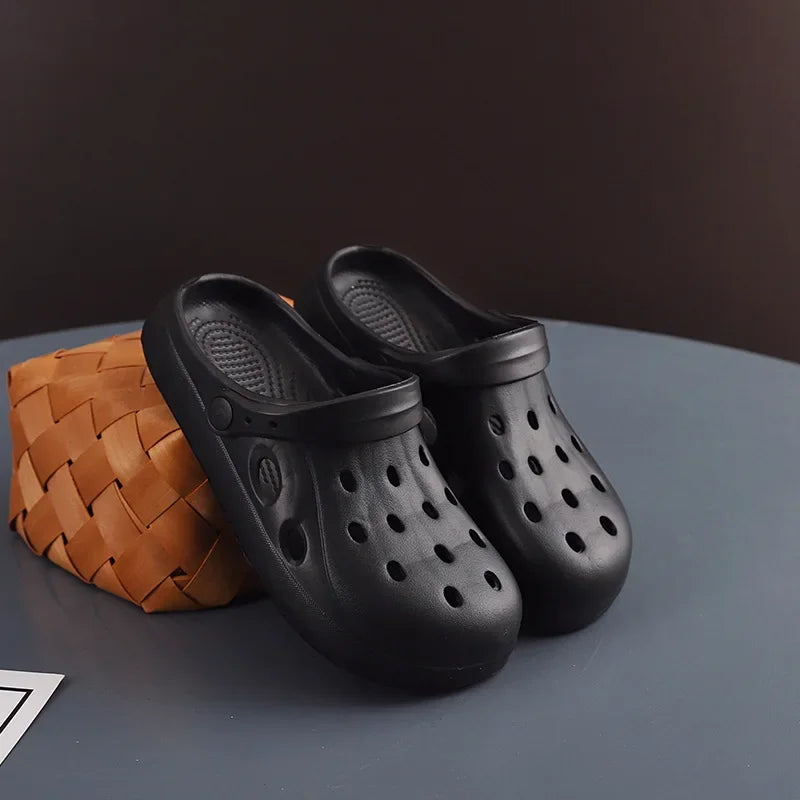 Garden clogs slip-on breathable wide toe box non-slip sole