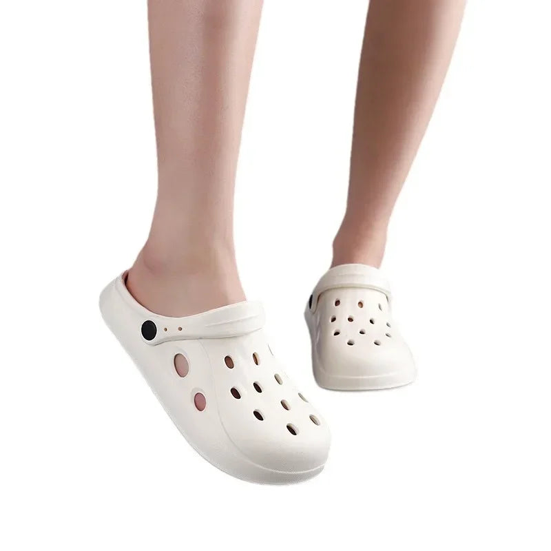 Garden clogs slip-on breathable wide toe box non-slip sole
