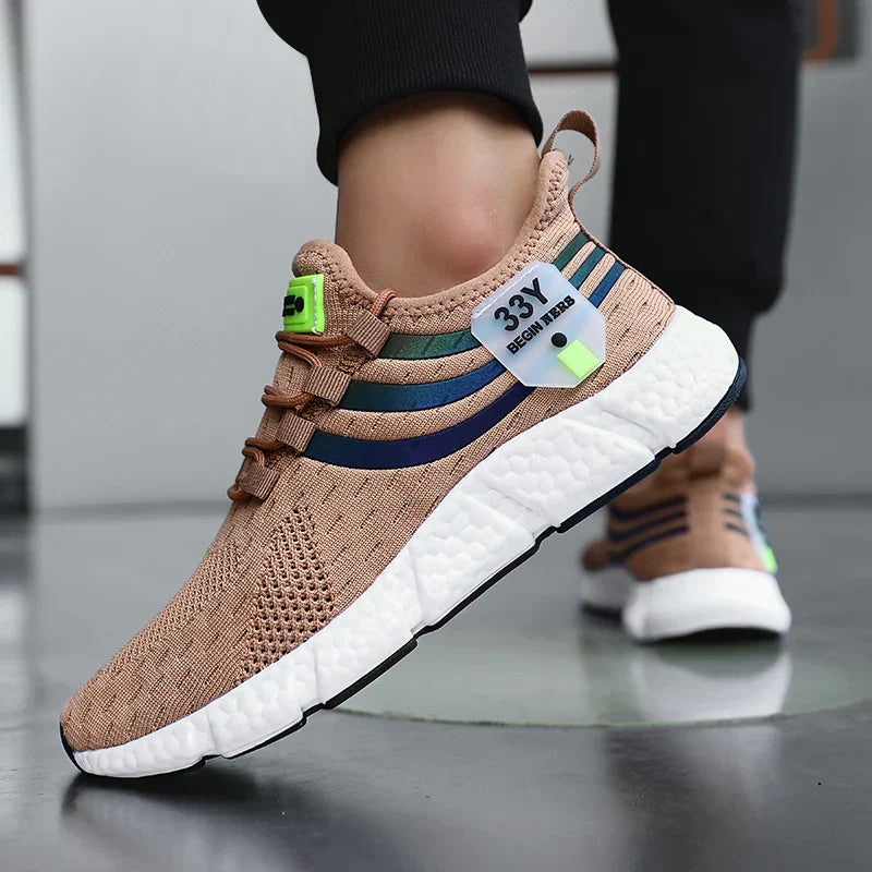 Lightweight breathable sneakers with responsive cushioning and secure lace-up fit