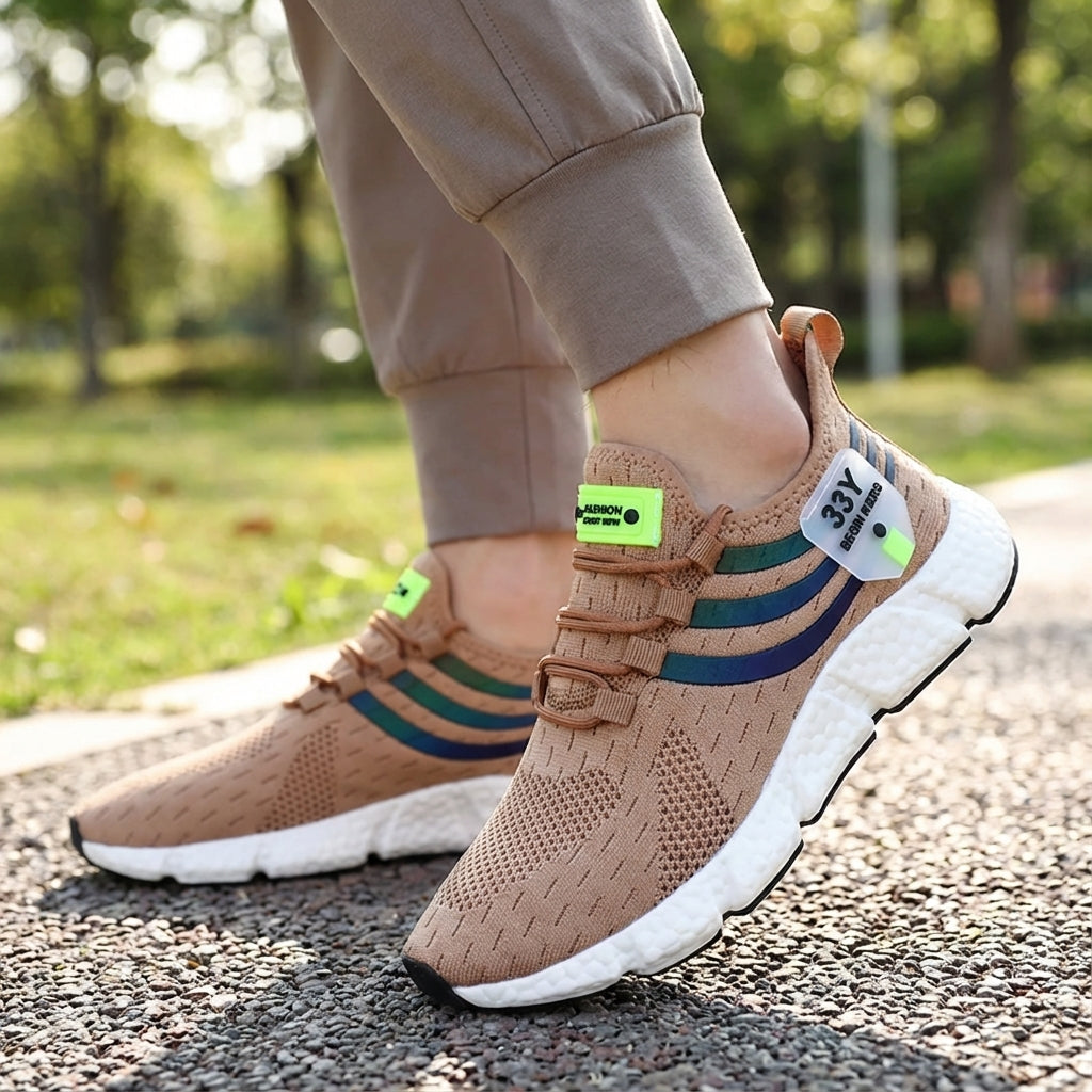 Lightweight breathable sneakers with responsive cushioning and secure lace-up fit