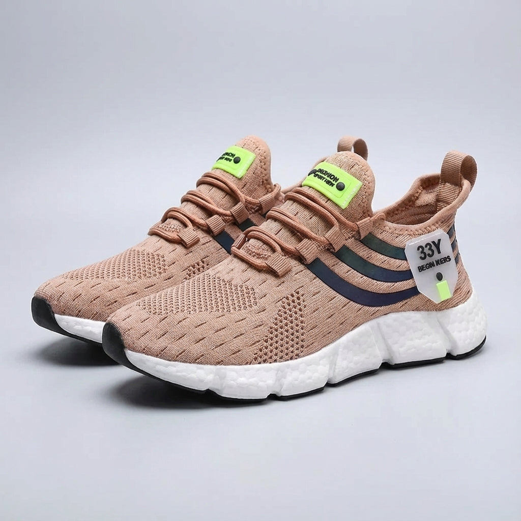 Lightweight breathable sneakers with responsive cushioning and secure lace-up fit