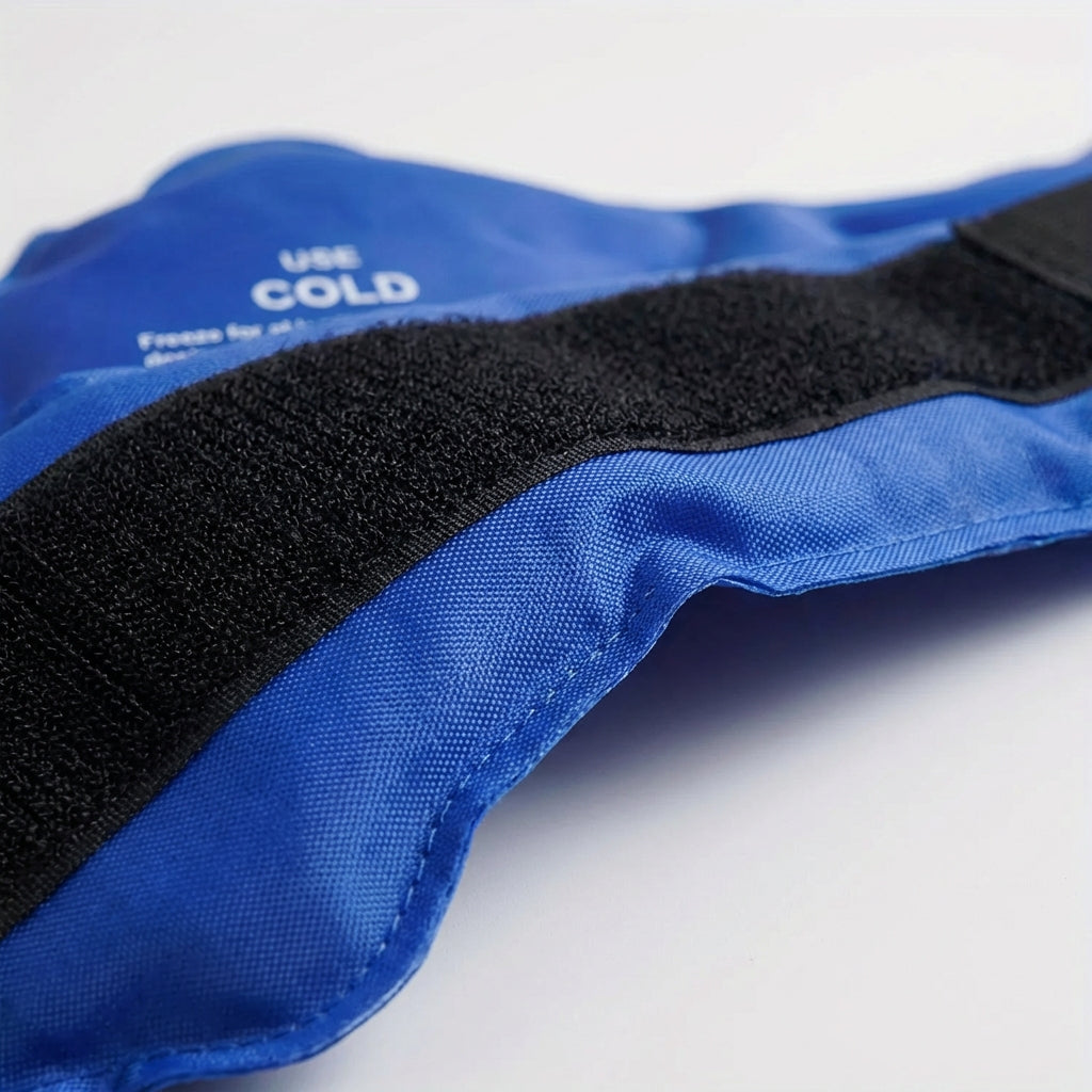 Ankle hot and cold wrap with adjustable strap for pain relief