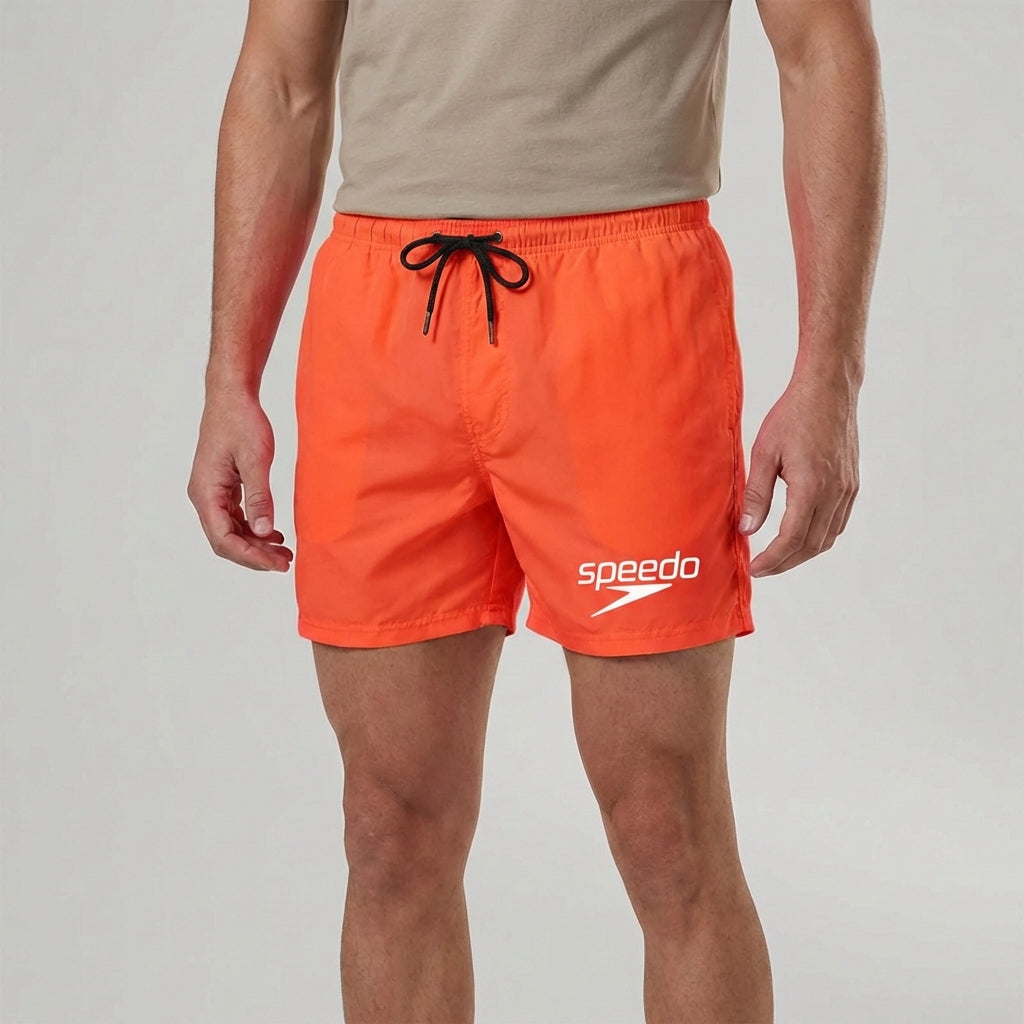 Quick-dry board shorts with breathable design and elastic waistband